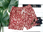 Load image into Gallery viewer, Summer Leaf Print Swim Trunks
