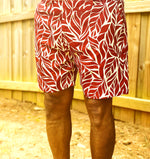 Load image into Gallery viewer, Summer Leaf Print Swim Trunks
